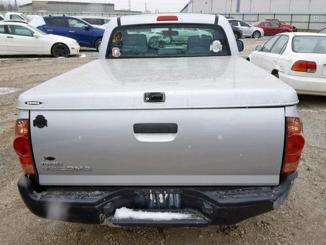 5TENX22N98Z513782 - 2008 TOYOTA TACOMA SILVER photo 6