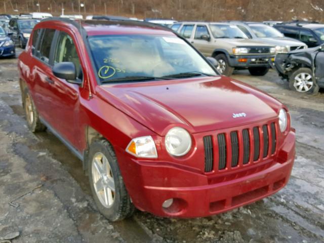 1J8FF47W77D131710 - 2007 JEEP COMPASS RED photo 1