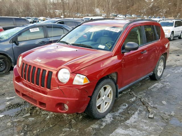 1J8FF47W77D131710 - 2007 JEEP COMPASS RED photo 2