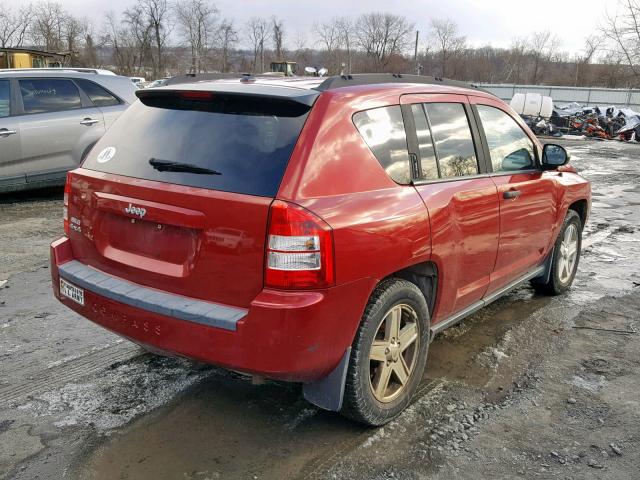 1J8FF47W77D131710 - 2007 JEEP COMPASS RED photo 4
