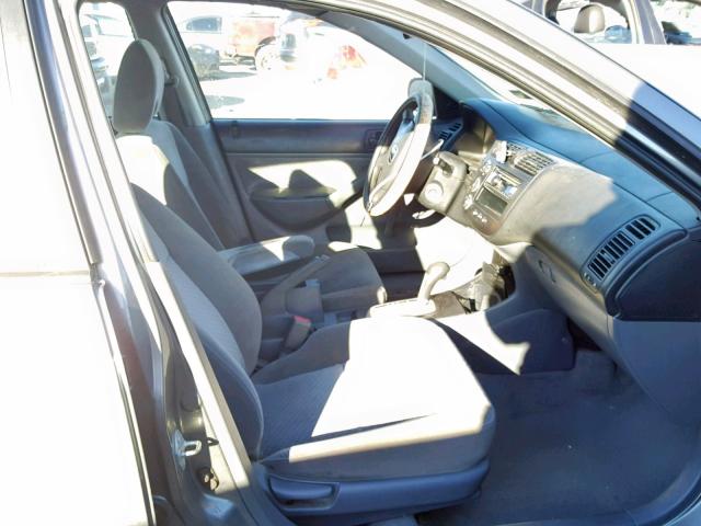 1HGES16395L017488 - 2005 HONDA CIVIC DX V GRAY photo 5