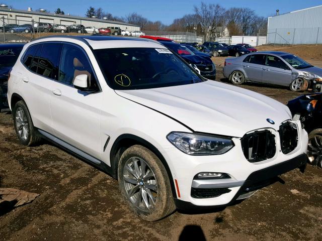 5UXTR9C5XKLP82547 - 2019 BMW X3 XDRIVE3 WHITE photo 1