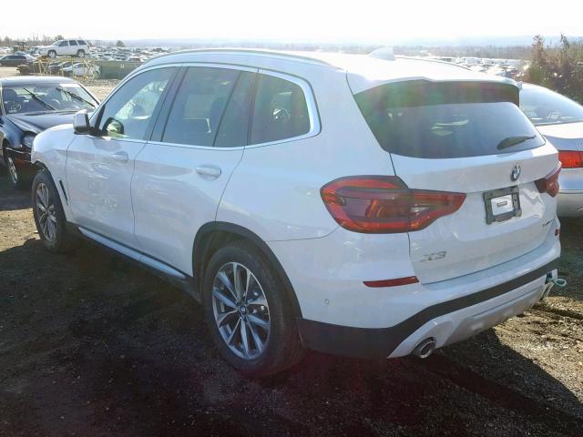 5UXTR9C5XKLP82547 - 2019 BMW X3 XDRIVE3 WHITE photo 3