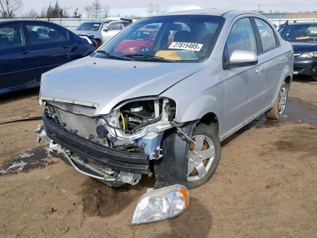 KL1TD5DE2BB217214 - 2011 CHEVROLET AVEO LS SILVER photo 2