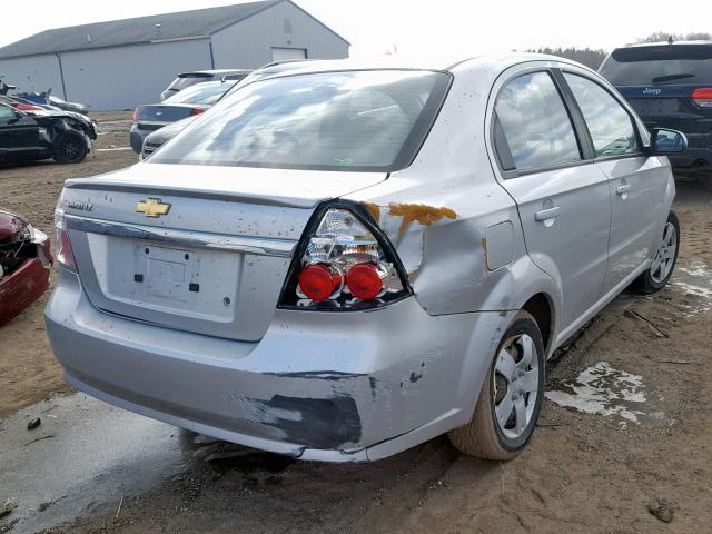 KL1TD5DE2BB217214 - 2011 CHEVROLET AVEO LS SILVER photo 4