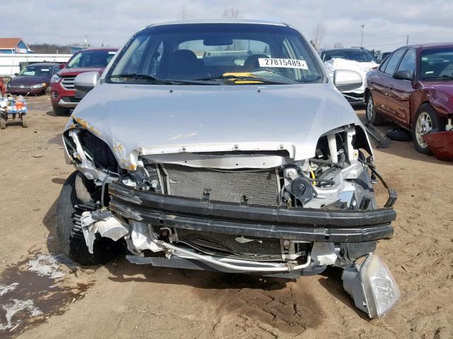 KL1TD5DE2BB217214 - 2011 CHEVROLET AVEO LS SILVER photo 9