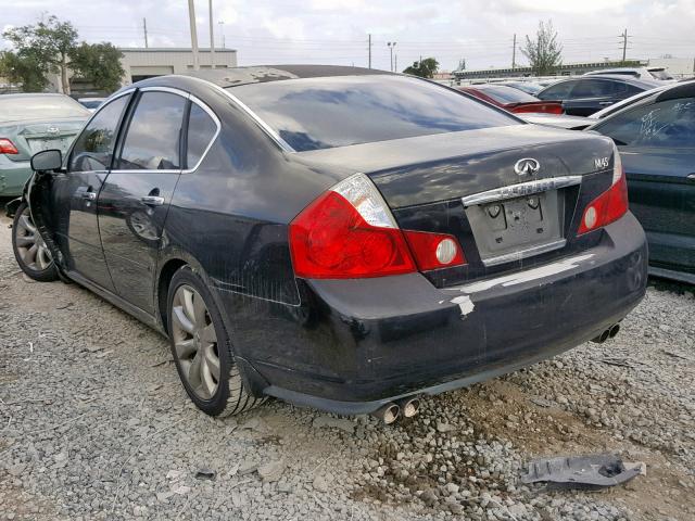 JNKBY01E67M400108 - 2007 INFINITI M45 BASE BLACK photo 3