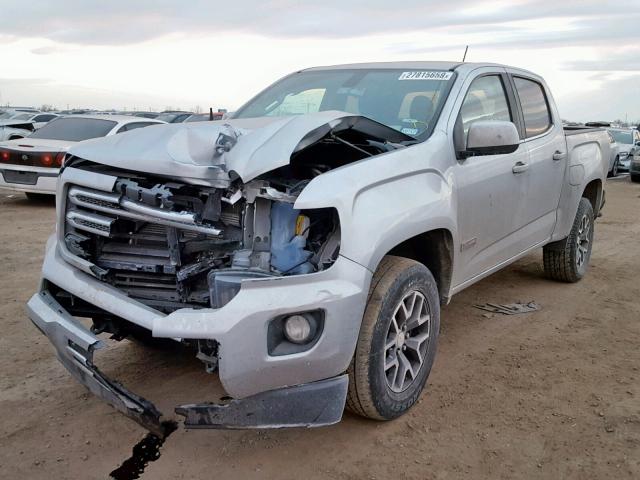 1GTG6BE30F1164394 - 2015 GMC CANYON SLE SILVER photo 2