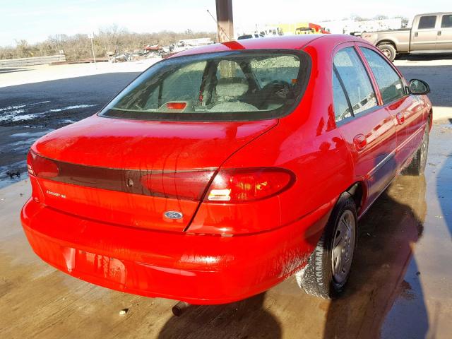 3FAFP13P01R221691 - 2001 FORD ESCORT RED photo 4