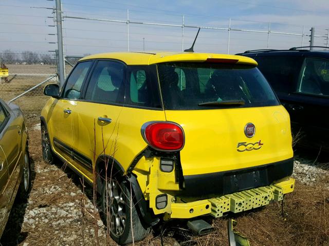 ZFBCFADH9EZ008962 - 2014 FIAT 500L TREKK YELLOW photo 3