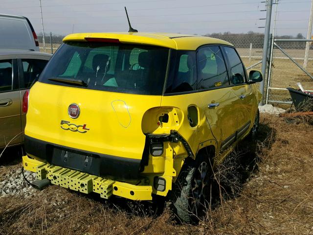 ZFBCFADH9EZ008962 - 2014 FIAT 500L TREKK YELLOW photo 4