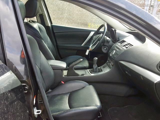 JM1BL1S69A1129535 - 2010 MAZDA 3 S BLACK photo 5