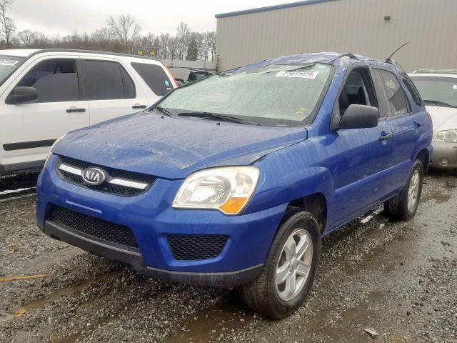 KNDKGCA34A7724314 - 2010 KIA SPORTAGE L BLUE photo 2