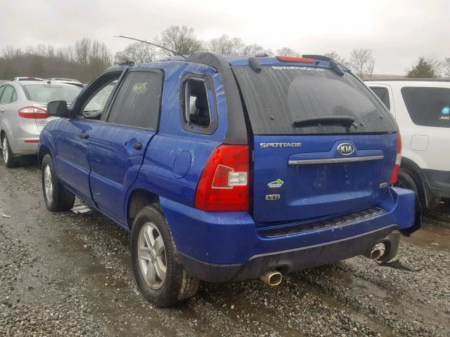 KNDKGCA34A7724314 - 2010 KIA SPORTAGE L BLUE photo 3