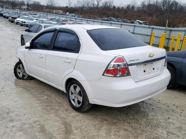 KL1TD56648B115671 - 2008 CHEVROLET AVEO BASE Ақ фото 3