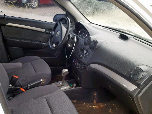 KL1TD56648B115671 - 2008 CHEVROLET AVEO BASE Ақ фото 5