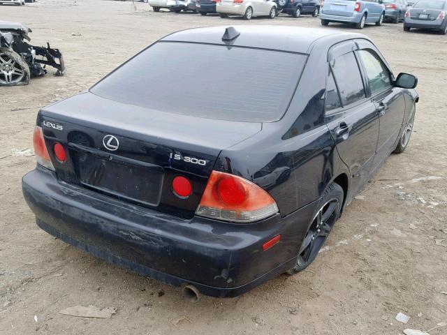 JTHBD182210016435 - 2001 LEXUS IS 300 BLACK photo 4