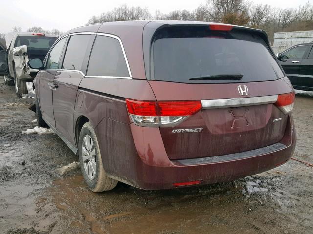 5FNRL5H35GB108426 - 2016 HONDA ODYSSEY SE MAROON photo 3