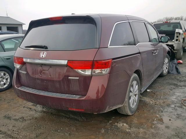 5FNRL5H35GB108426 - 2016 HONDA ODYSSEY SE MAROON photo 4