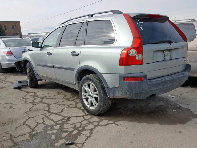 YV1CZ911851194092 - 2005 VOLVO XC90 T6 SILVER photo 3