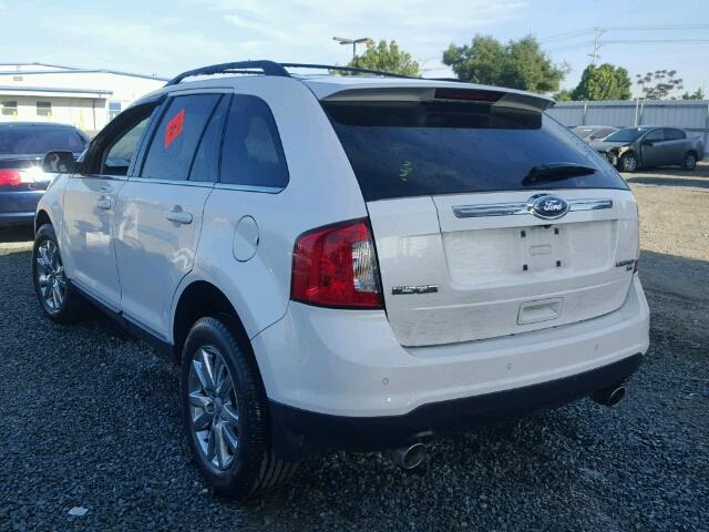 2FMDK4KC5BBB41671 - 2011 FORD EDGE LIMIT WHITE photo 3