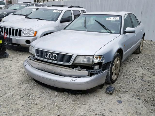 WAUBG34D9WN008769 - 1998 AUDI A8 QUATTRO SILVER photo 2