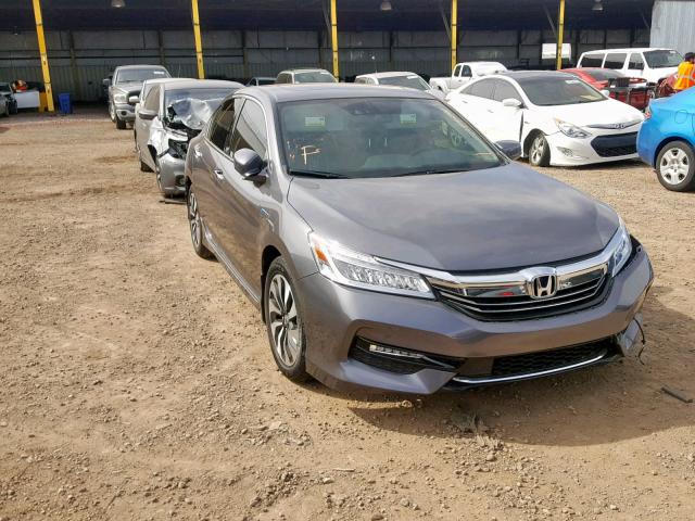 JHMCR6F70HC023409 - 2017 HONDA ACCORD HYB GRAY photo 1