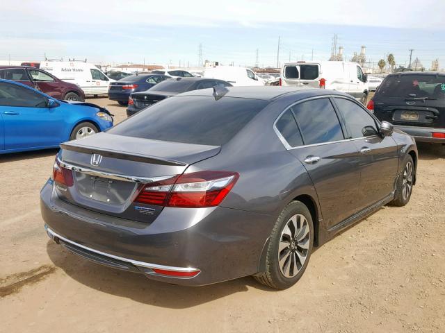 JHMCR6F70HC023409 - 2017 HONDA ACCORD HYB GRAY photo 4