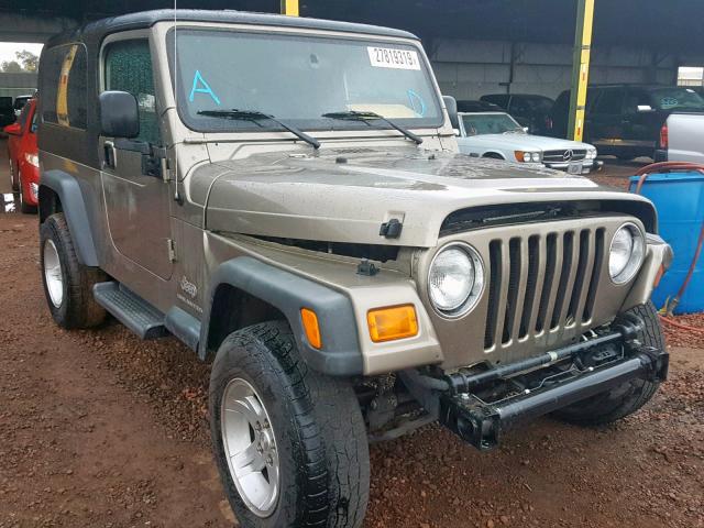 1J4FA49S84P790772 - 2004 JEEP WRANGLER / BEIGE photo 1