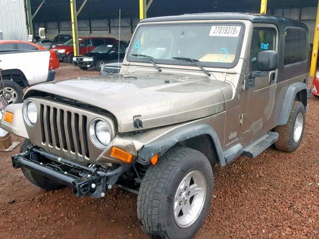 1J4FA49S84P790772 - 2004 JEEP WRANGLER / BEIGE photo 2