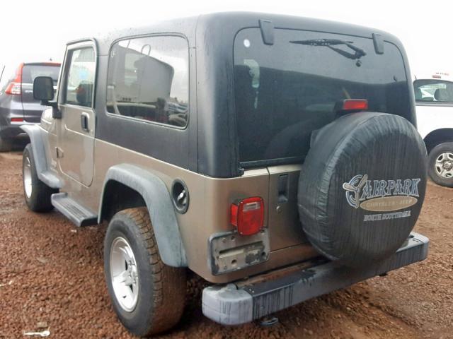 1J4FA49S84P790772 - 2004 JEEP WRANGLER / BEIGE photo 3