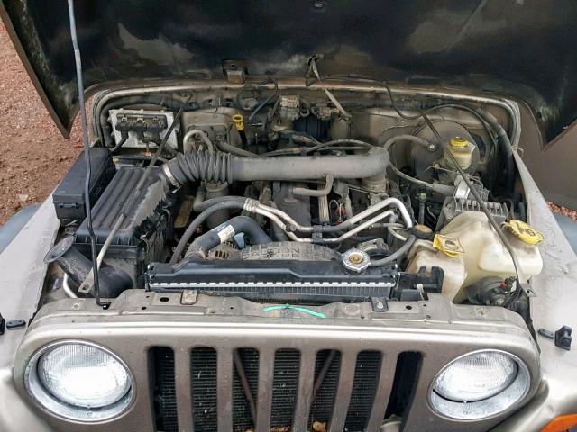 1J4FA49S84P790772 - 2004 JEEP WRANGLER / BEIGE photo 7