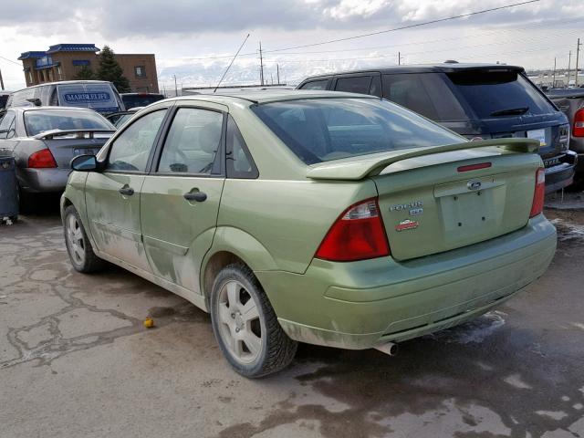 1FAFP34N57W190212 - 2007 FORD FOCUS ZX4 GREEN photo 3