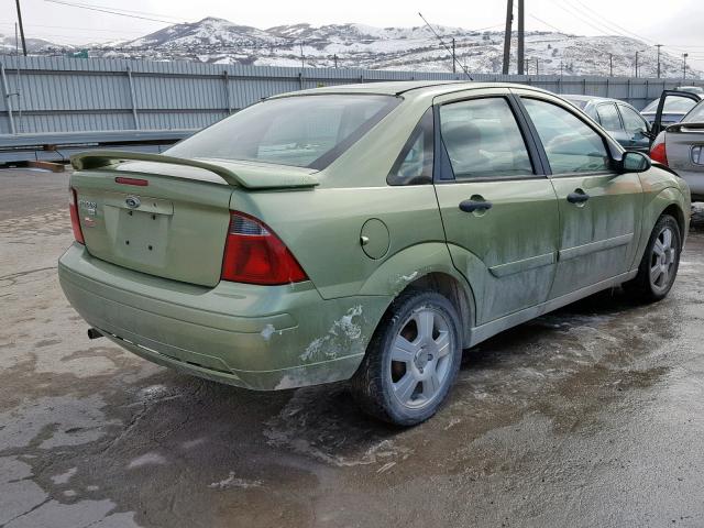 1FAFP34N57W190212 - 2007 FORD FOCUS ZX4 GREEN photo 4