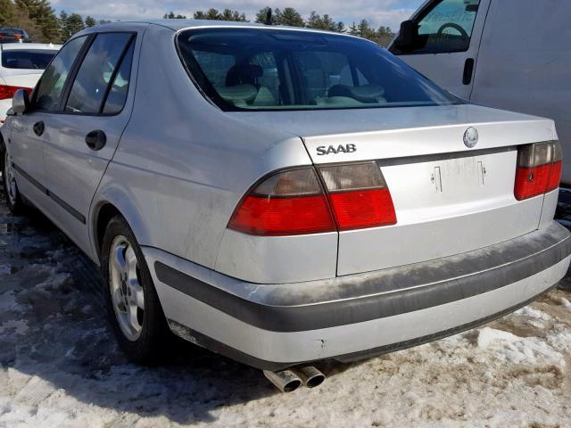 YS3EF48Z813060650 - 2001 SAAB 9-5 SE SILVER photo 3