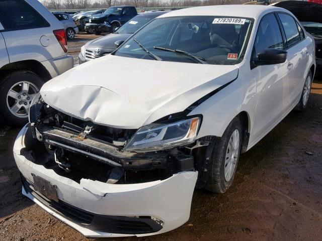 3VW1K7AJXBM042381 - 2011 VOLKSWAGEN JETTA BASE WHITE photo 2