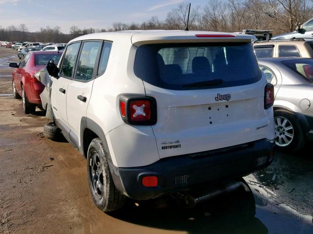 ZACCJBAB9HPG00883 - 2017 JEEP RENEGADE S WHITE photo 3