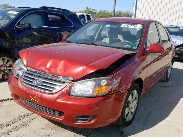 KNAFE221295651284 - 2009 KIA SPECTRA EX RED photo 2