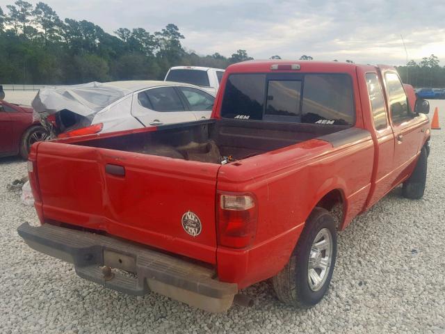 1FTYR14E31PA39923 - 2001 FORD RANGER SUP RED photo 4