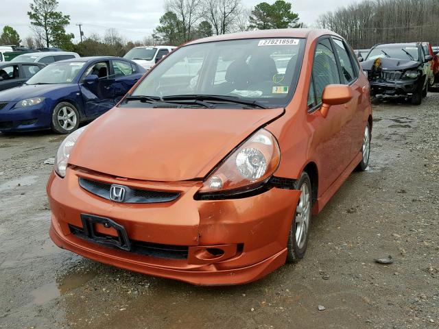 JHMGD38608S033429 - 2008 HONDA FIT ORANGE photo 2