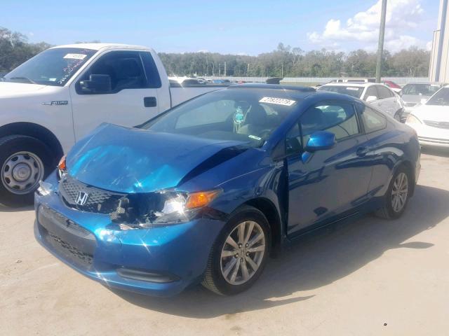 2HGFG3B04CH515816 - 2012 HONDA CIVIC EXL BLUE photo 2