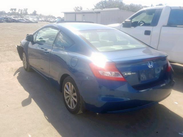 2HGFG3B04CH515816 - 2012 HONDA CIVIC EXL BLUE photo 3