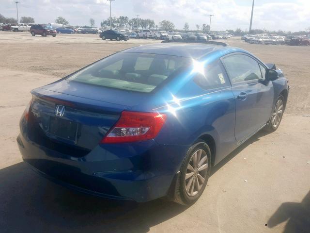 2HGFG3B04CH515816 - 2012 HONDA CIVIC EXL BLUE photo 4