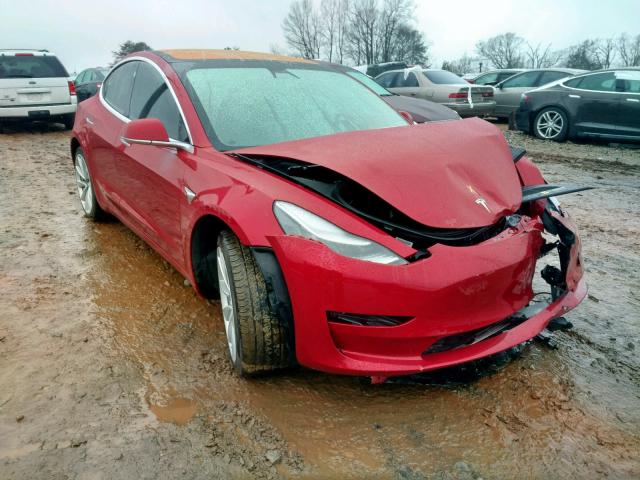 5YJ3E1EA0JF015493 - 2018 TESLA MODEL 3 RED photo 1