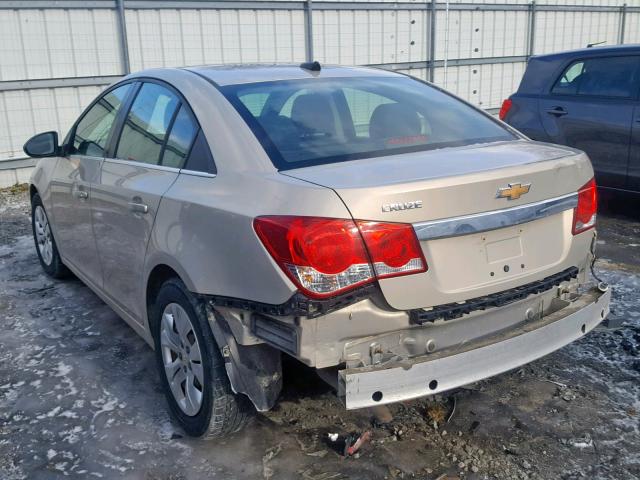 1G1PD5SH2C7137173 - 2012 CHEVROLET CRUZE LS GOLD photo 3