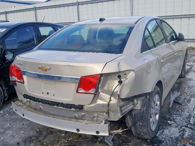 1G1PD5SH2C7137173 - 2012 CHEVROLET CRUZE LS GOLD photo 4