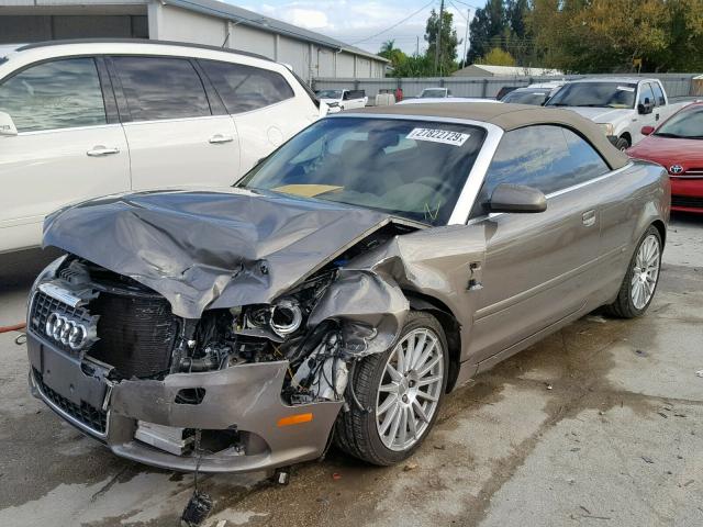 WAUDH48H99K010083 - 2009 AUDI A4 3.2 CAB TAN photo 2