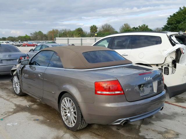 WAUDH48H99K010083 - 2009 AUDI A4 3.2 CAB TAN photo 3