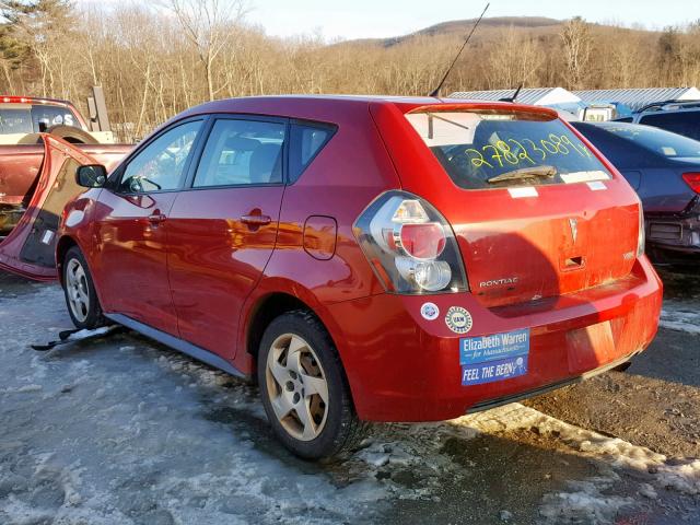 5Y2SP67819Z411919 - 2009 PONTIAC VIBE RED photo 3