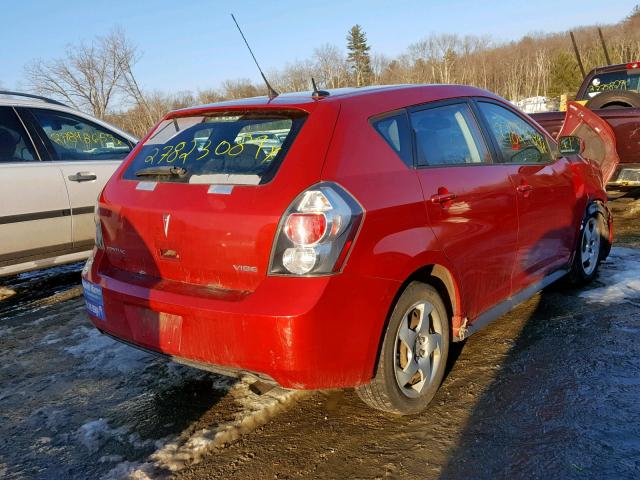 5Y2SP67819Z411919 - 2009 PONTIAC VIBE RED photo 4